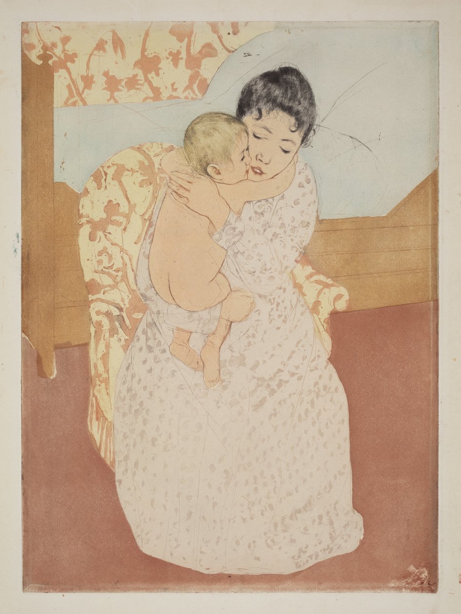 Moderlig kærtegn af Mary Cassatt