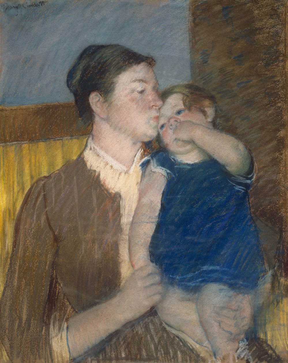Mors godnatkys af Mary Cassatt