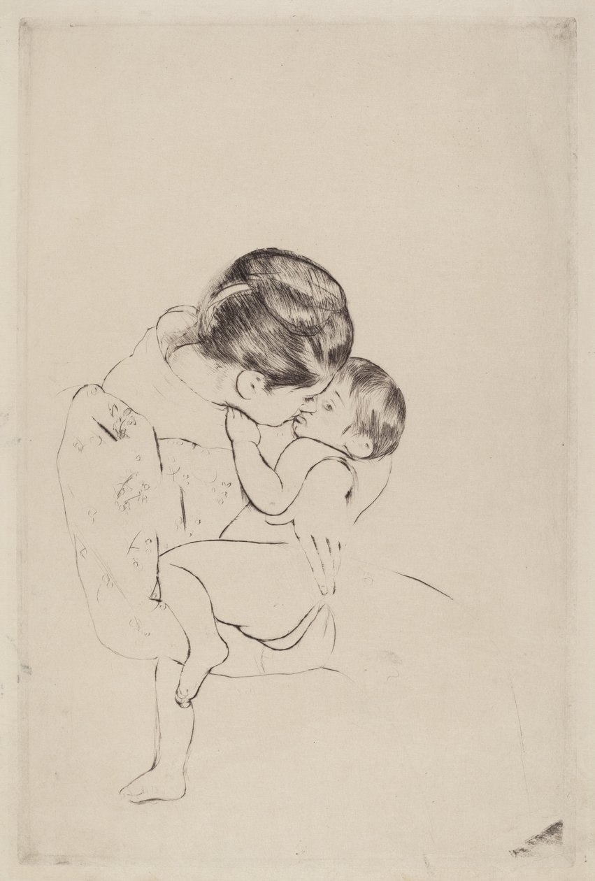 Mors kys, 1890-1891. af Mary Cassatt