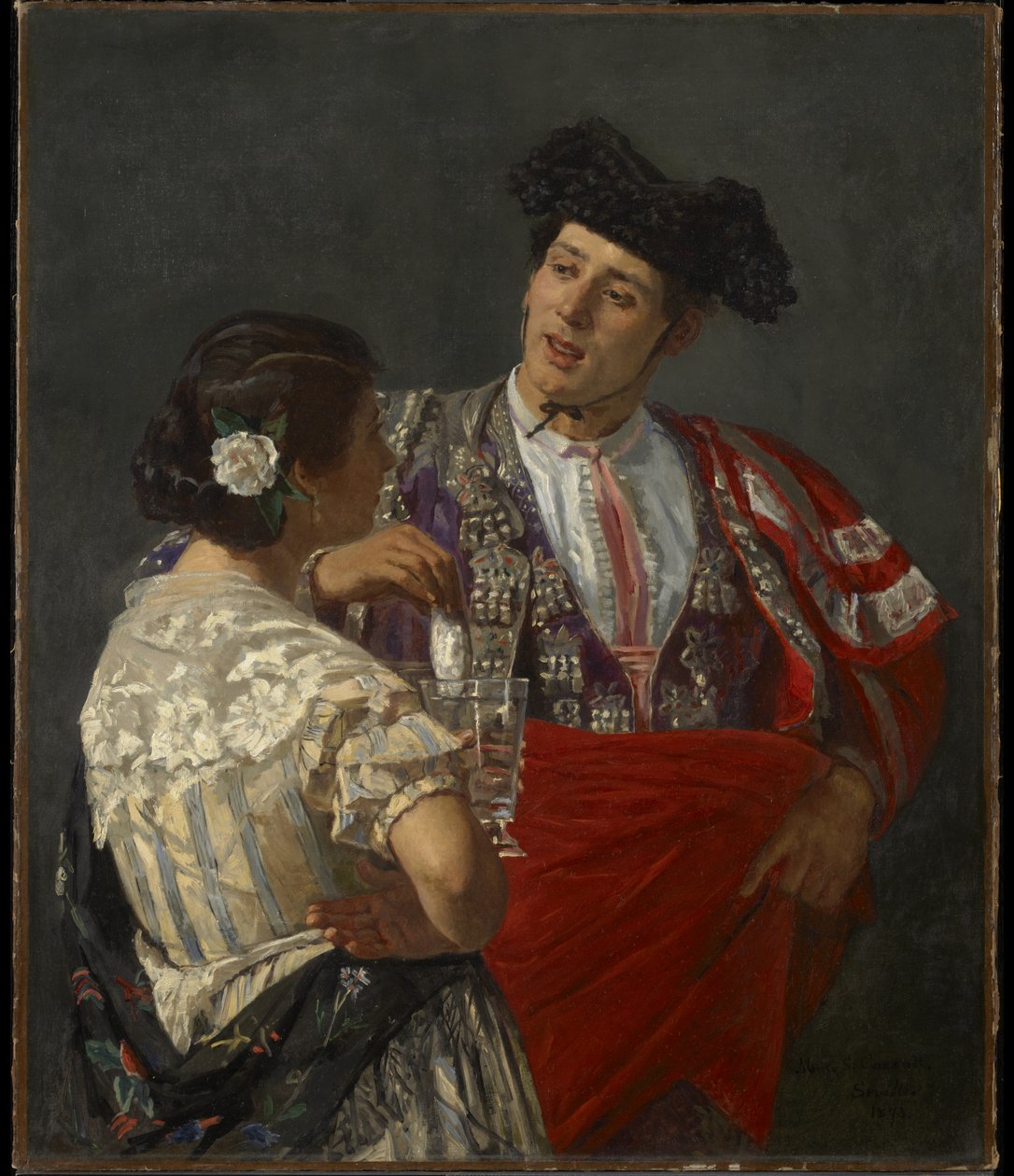 Tilbyder panelet til tyrefægteren, 1873 af Mary Cassatt