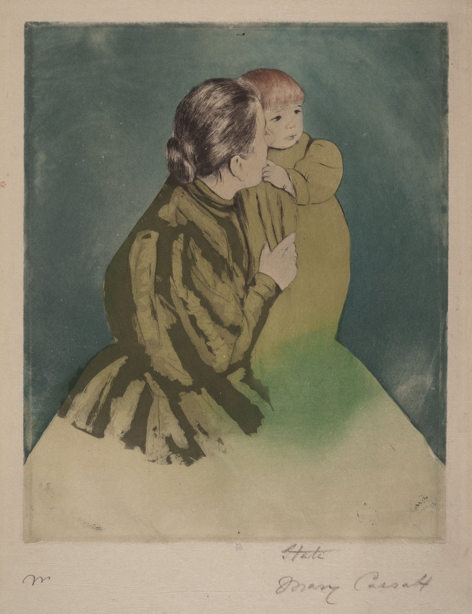 Bonde-mor og barn af Mary Cassatt