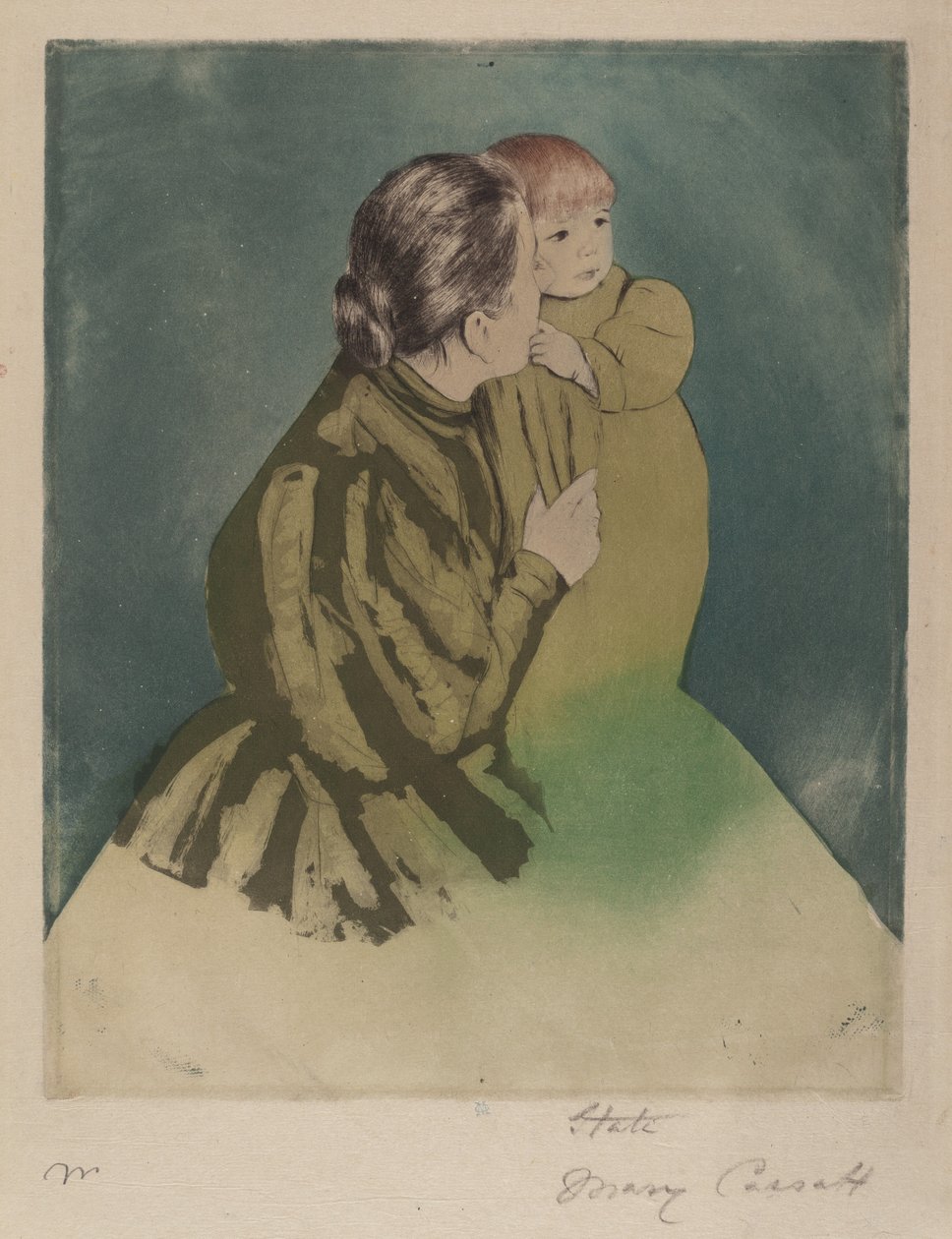 Bondemoder og barn, ca. 1894. af Mary Cassatt