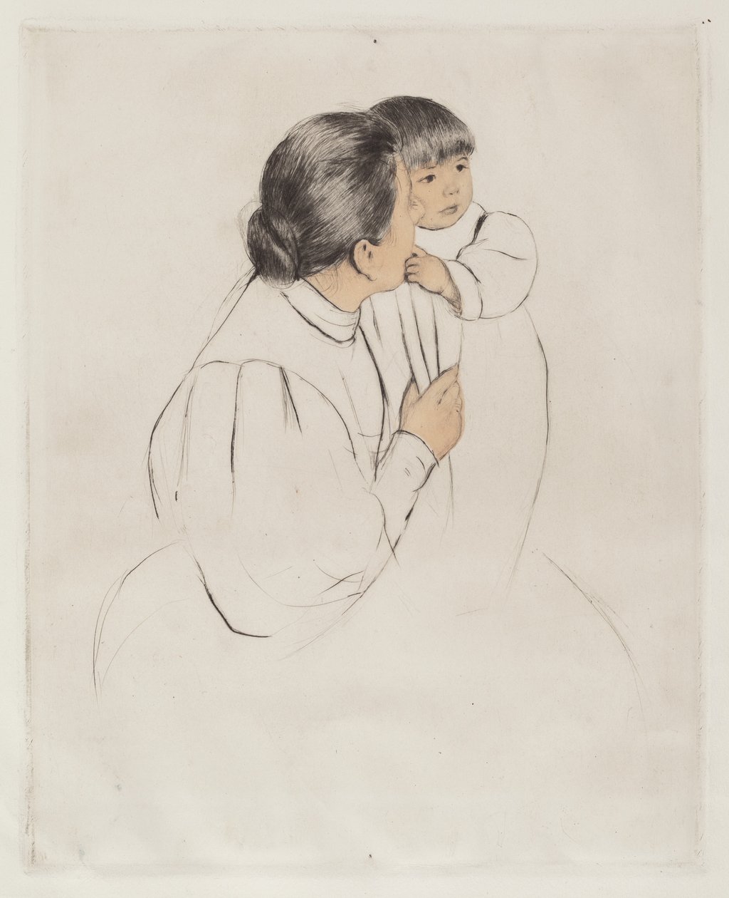 Bondemoder og barn, ca. 1894. af Mary Cassatt