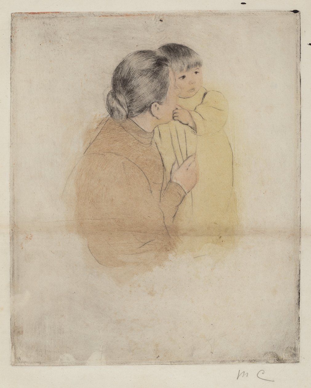 Bondemoder og barn, ca. 1894. af Mary Cassatt