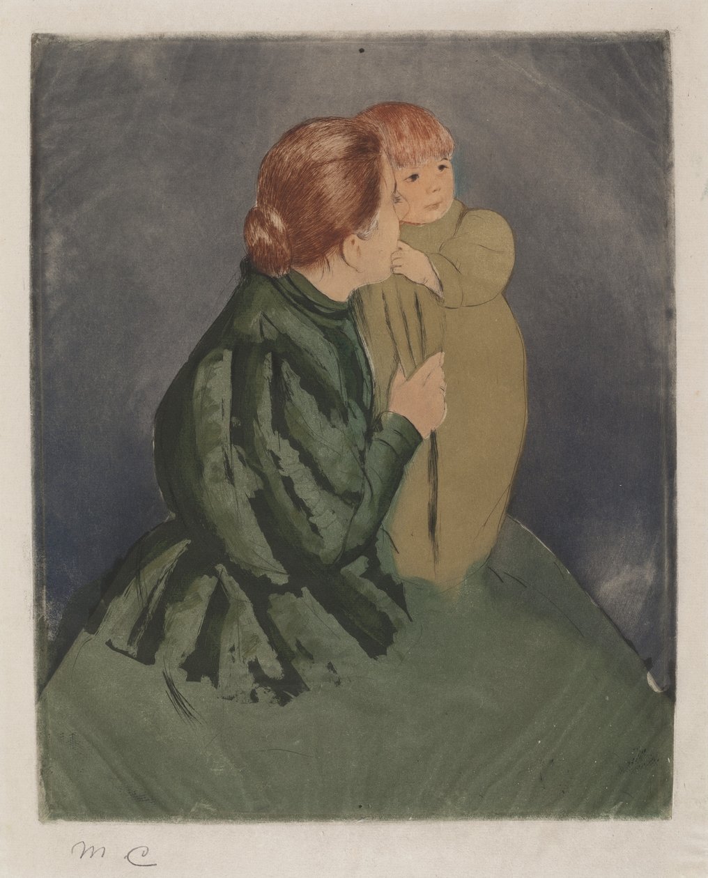 Bondemoder og barn, ca. 1894. af Mary Cassatt