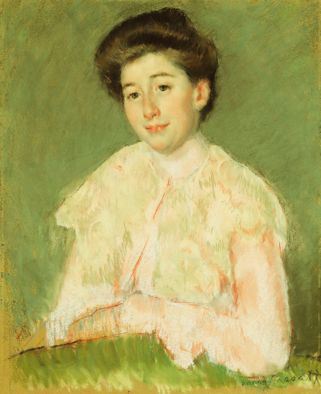 Portræt af en dame, ca. 1890 af Mary Cassatt