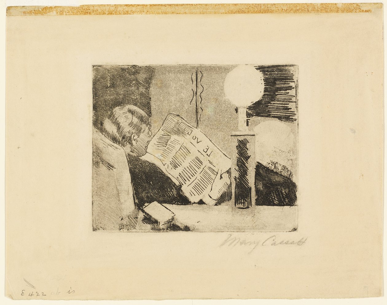 Læser avisen, nr.2 af Mary Cassatt