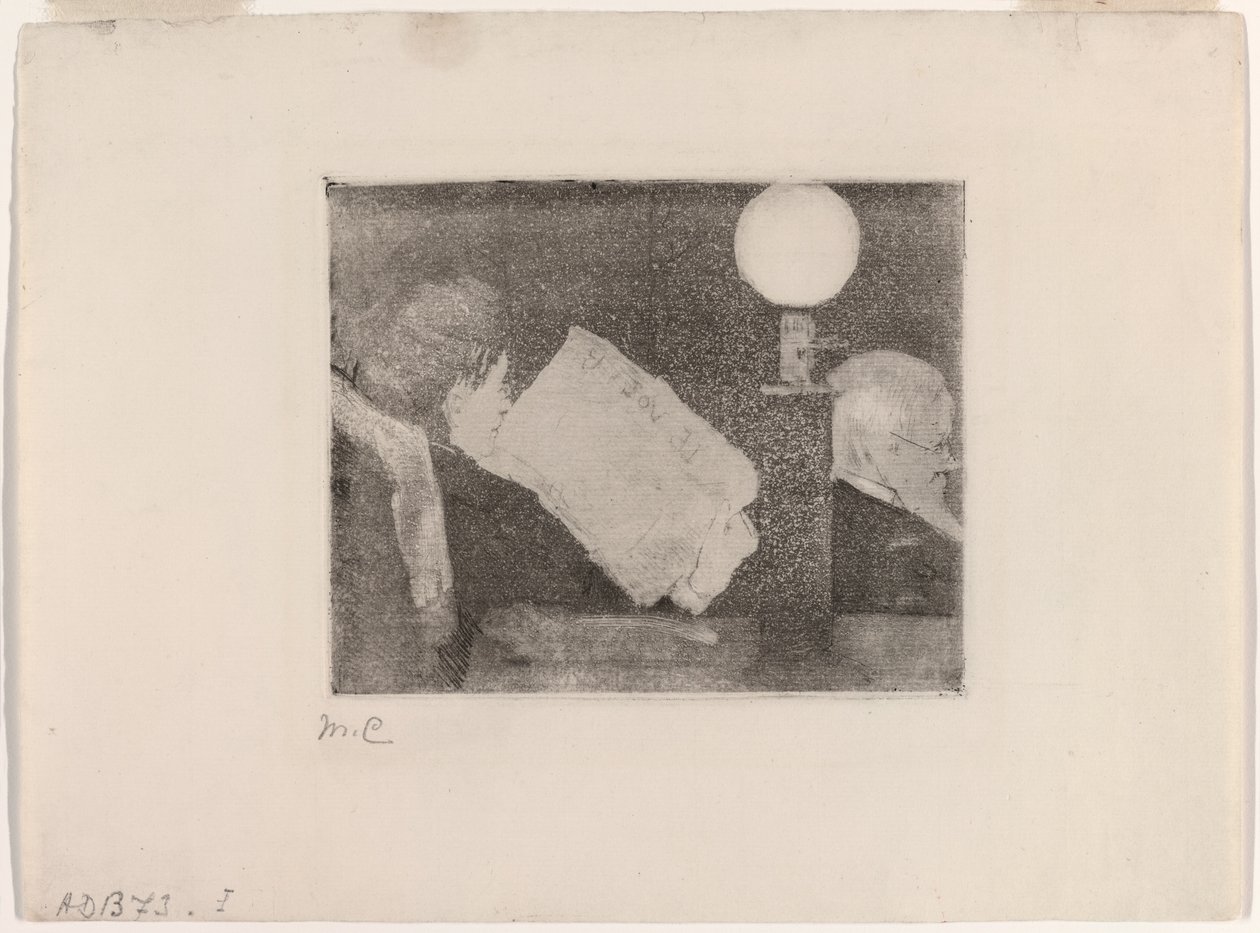 Læser avisen, nr. 2 af Mary Cassatt