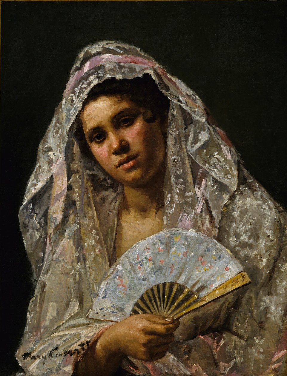 Spansk danserinde iført blondemantille af Mary Cassatt