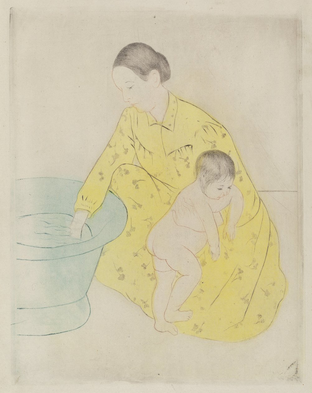 Badet, 1890-1891. af Mary Cassatt
