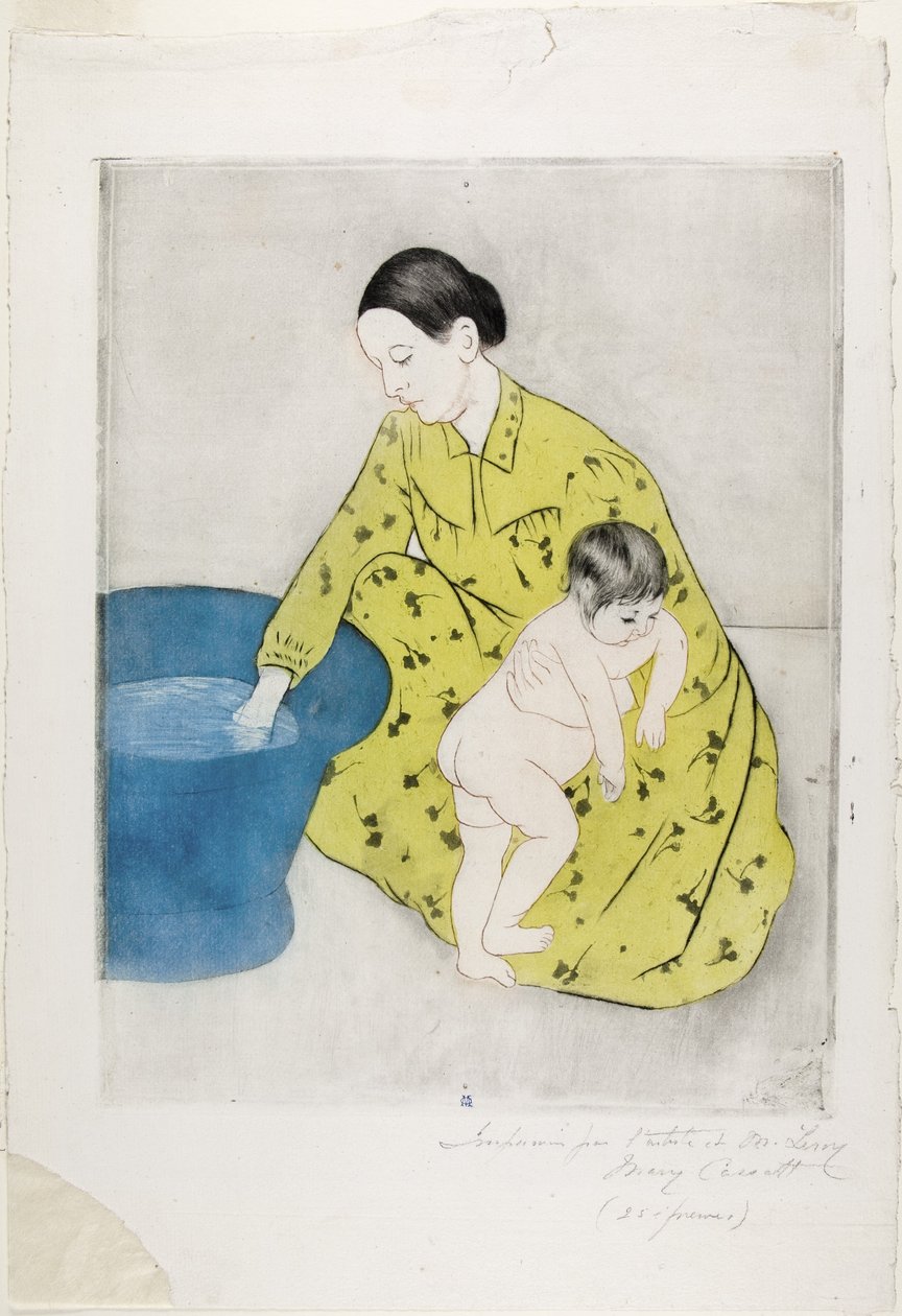 Badet, 1890-91 af Mary Cassatt
