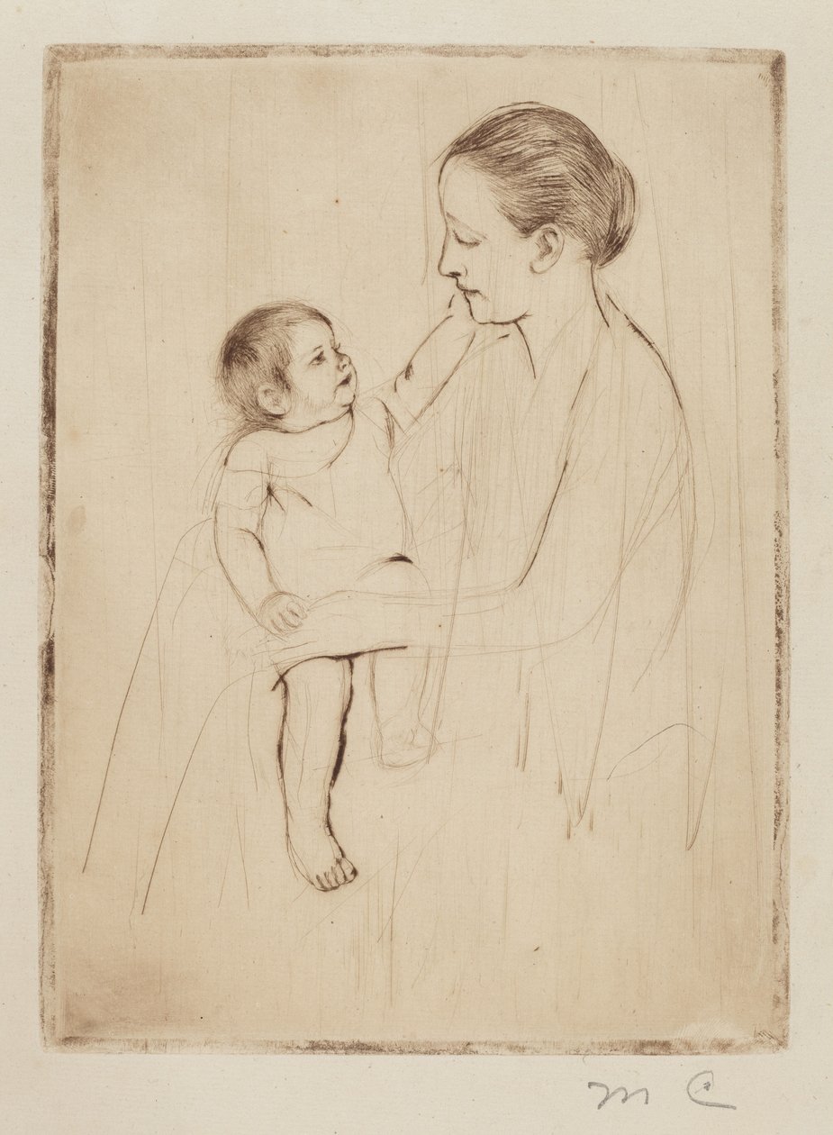 Kærtegnen, ca. 1891. af Mary Cassatt