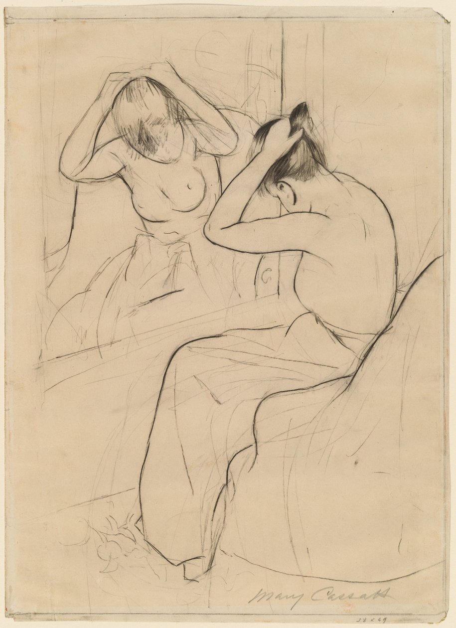 The Coiffure, 1891. af Mary Cassatt