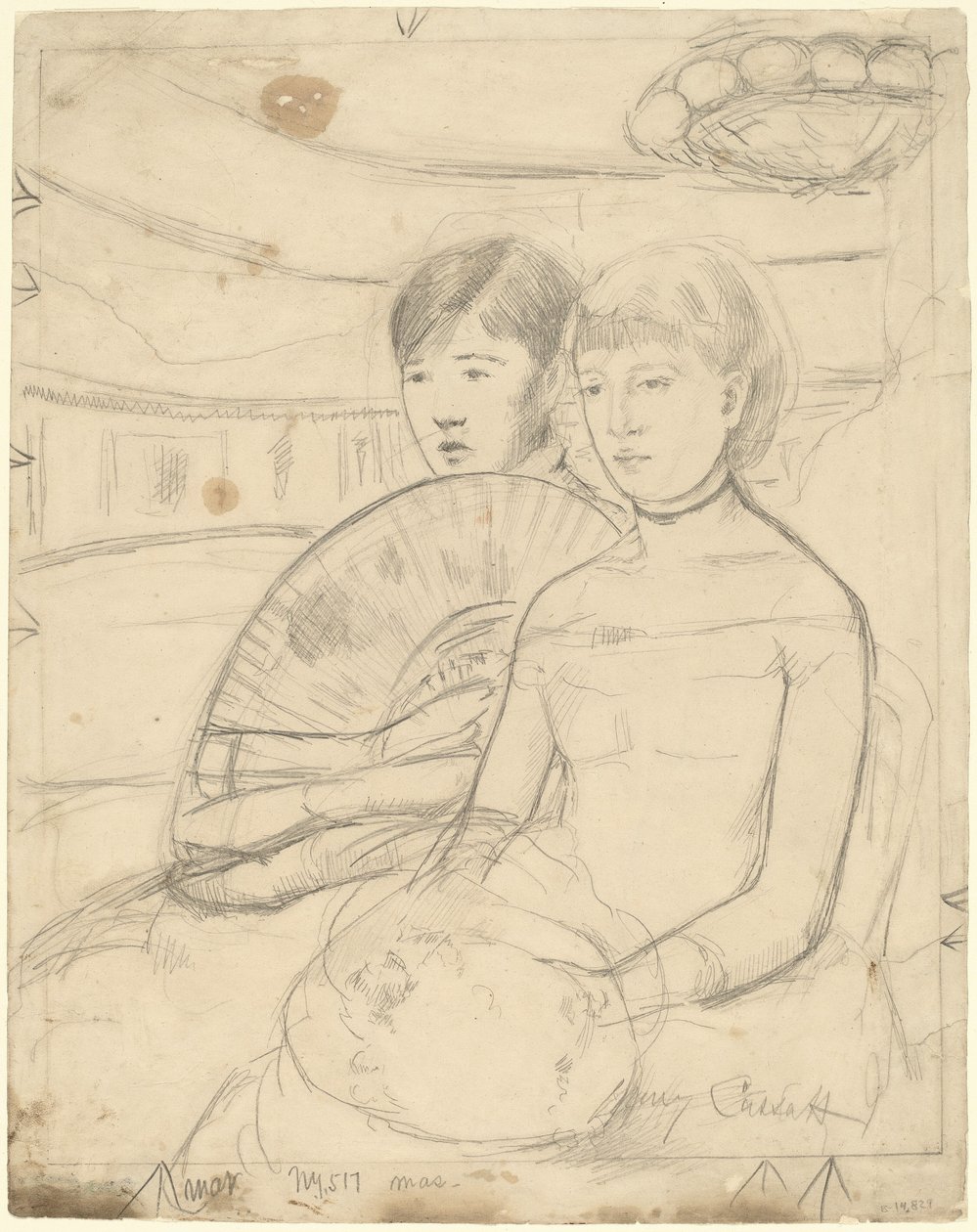 The Loge [recto], 1882. af Mary Cassatt
