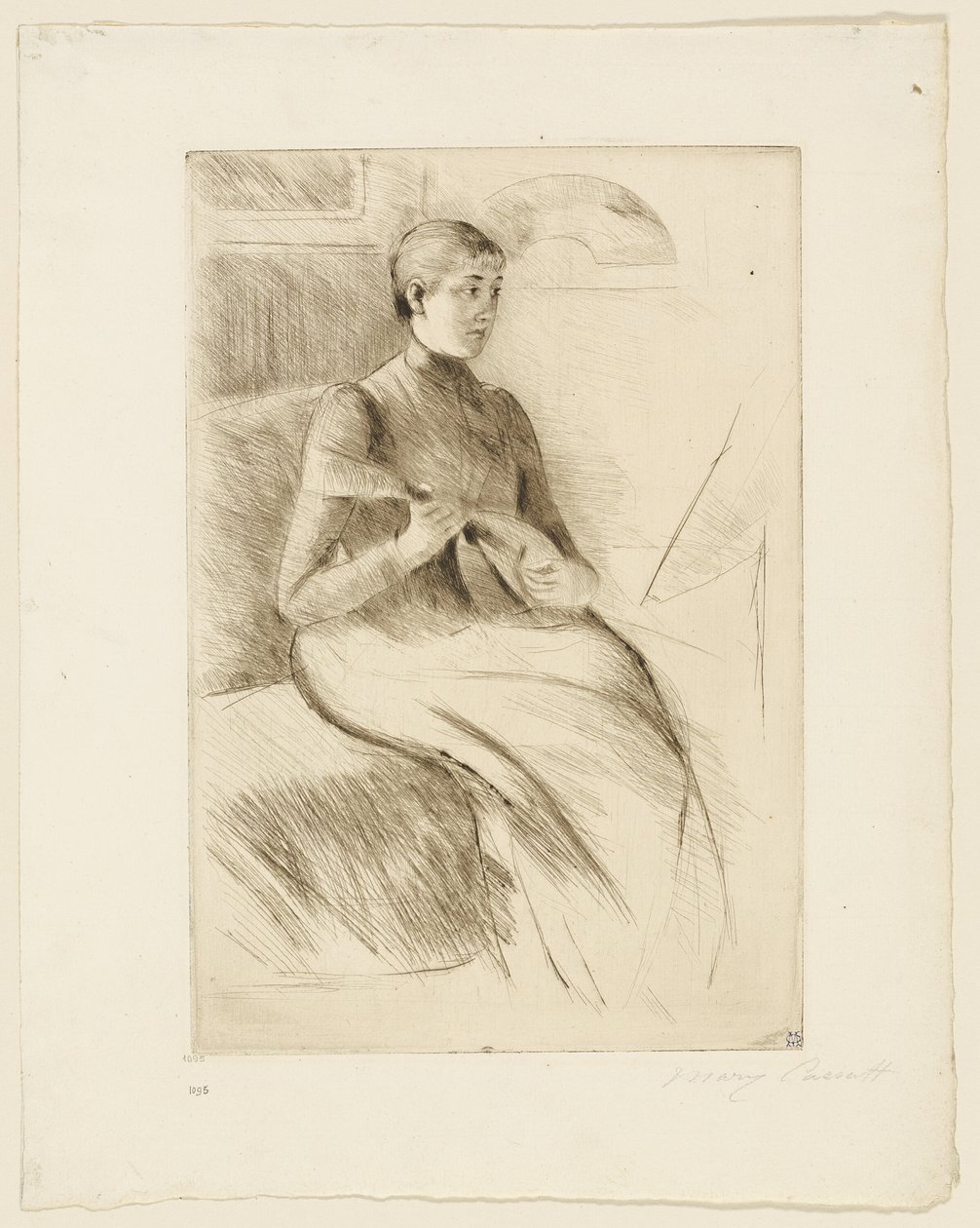Mandolinspilleren af Mary Cassatt