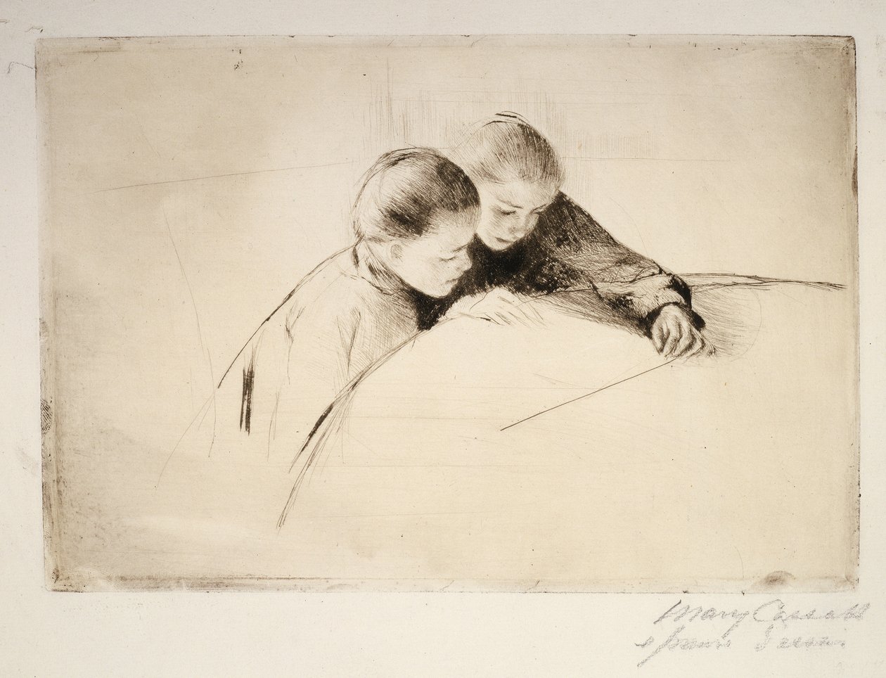 Kortet, 1890 af Mary Cassatt