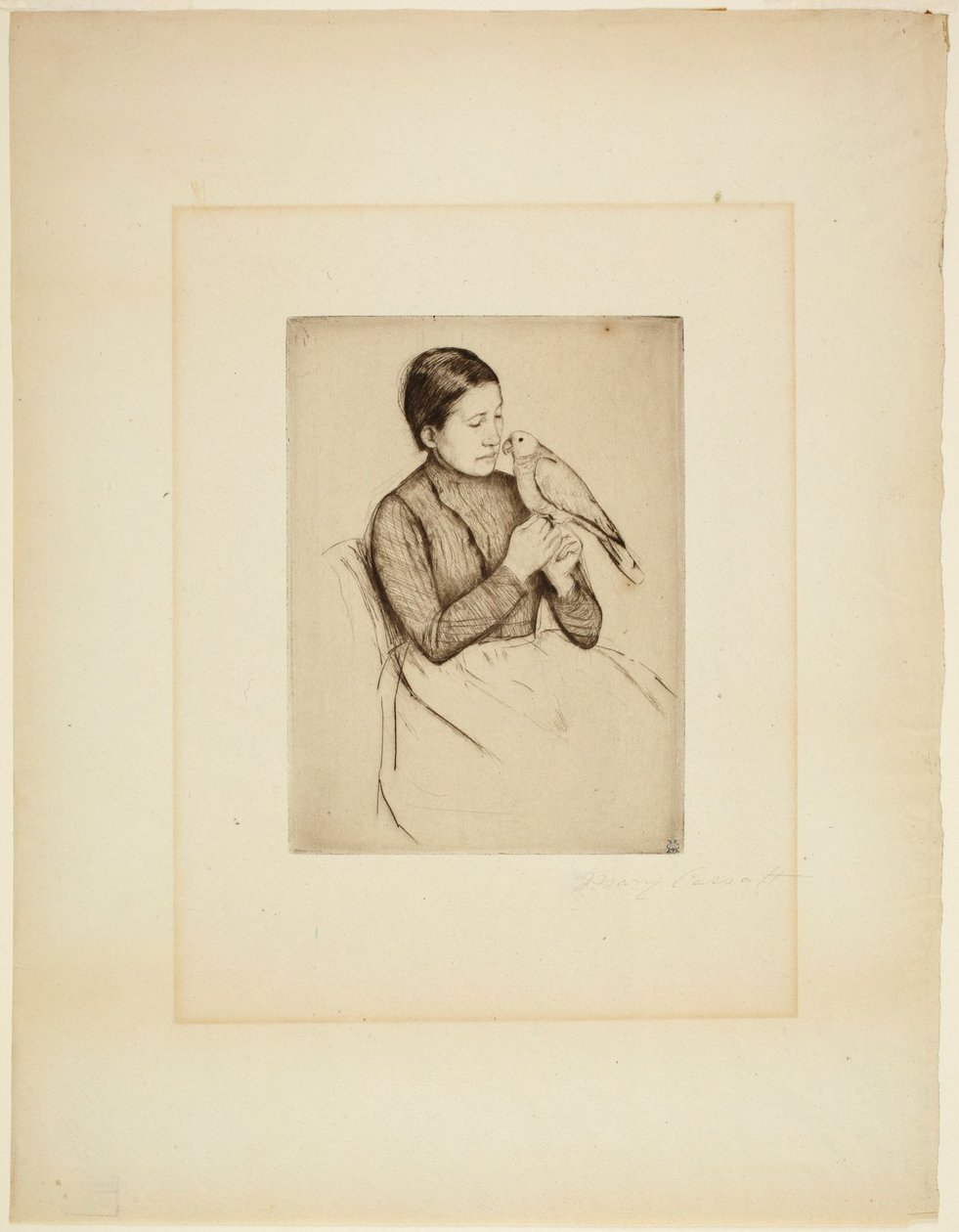Papegøjen af Mary Cassatt