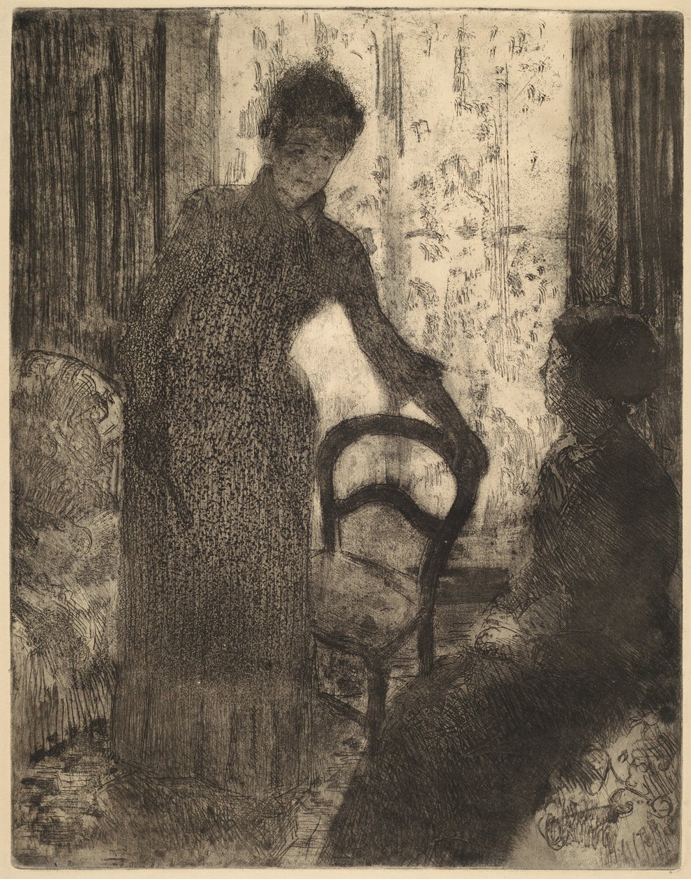 Den besøgende, ca. 1880. af Mary Cassatt