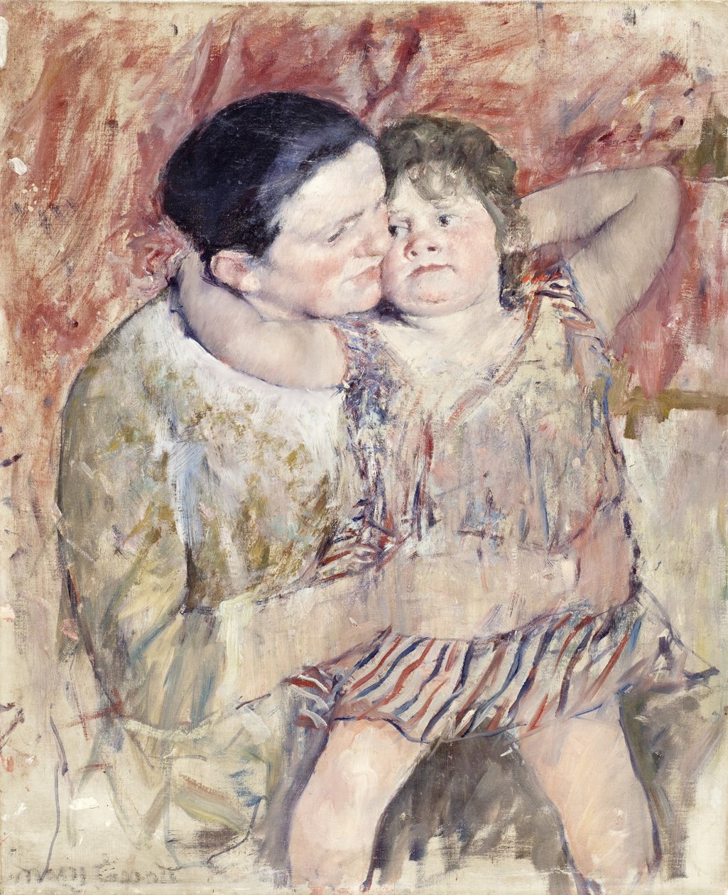 Kvinde og barn (Mathilde Holding a Child), ca. 1900 af Mary Cassatt
