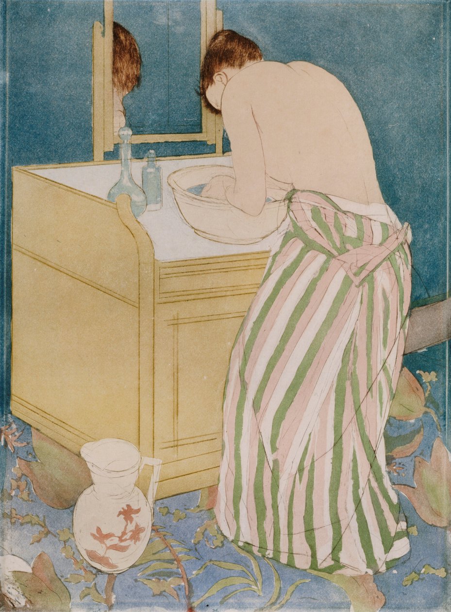 Kvindebadning, 1890-91 af Mary Cassatt