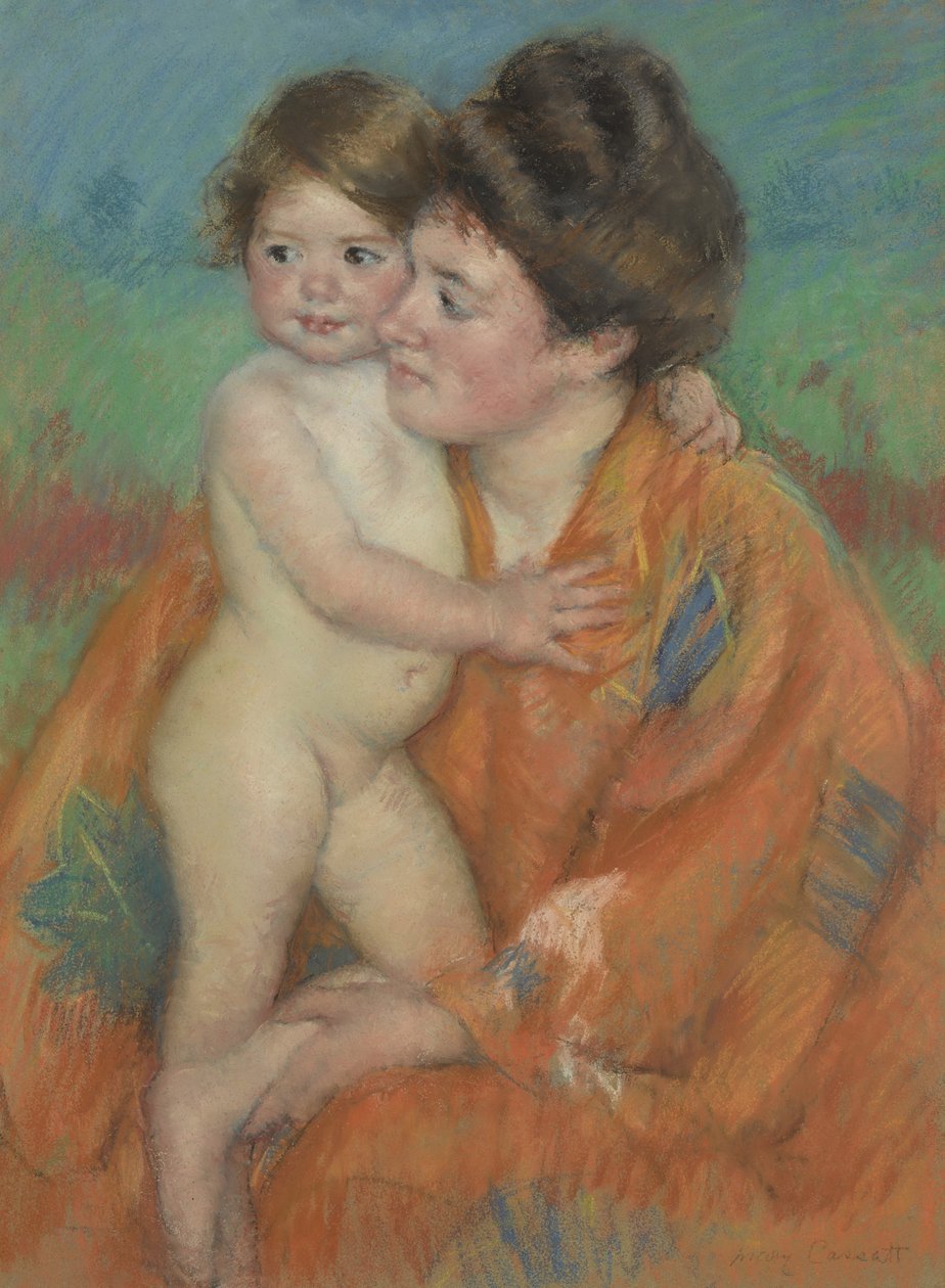 Kvinde med baby, ca. 1902 af Mary Cassatt