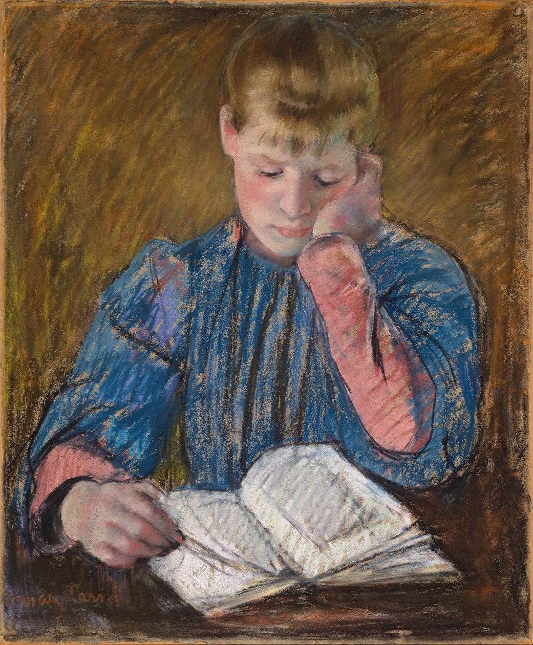 Ung pige, der læser (Jeune Fille Lisant) af Mary Cassatt