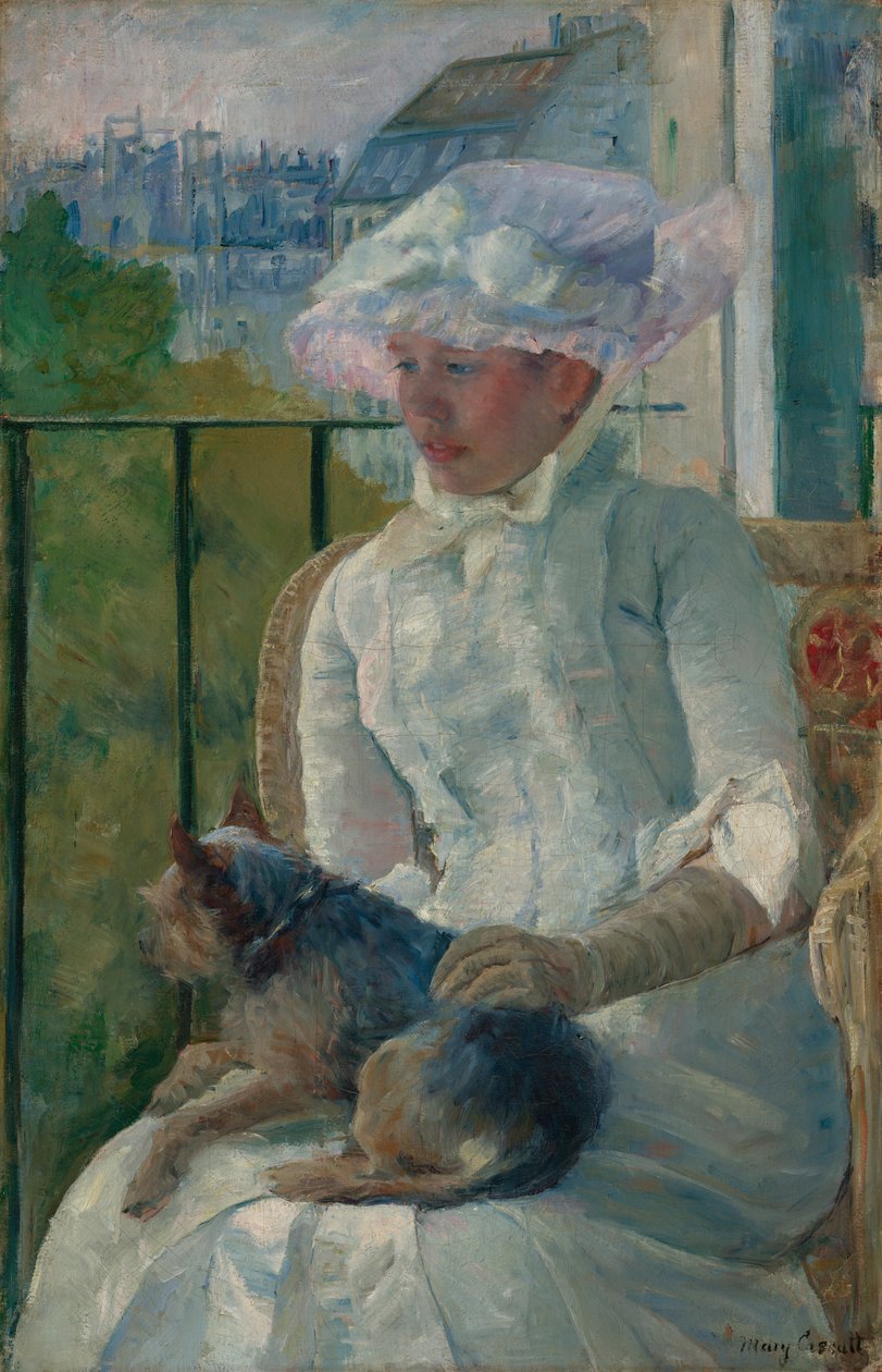 Ung pige ved et vindue af Mary Cassatt