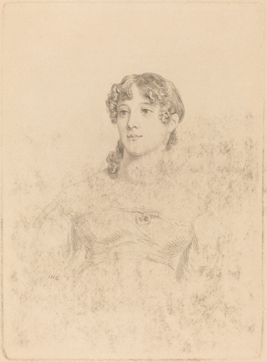 Lady Maria Hooker, da Miss Turner i en alder af sytten, 1814. af Mary Dawson Turner