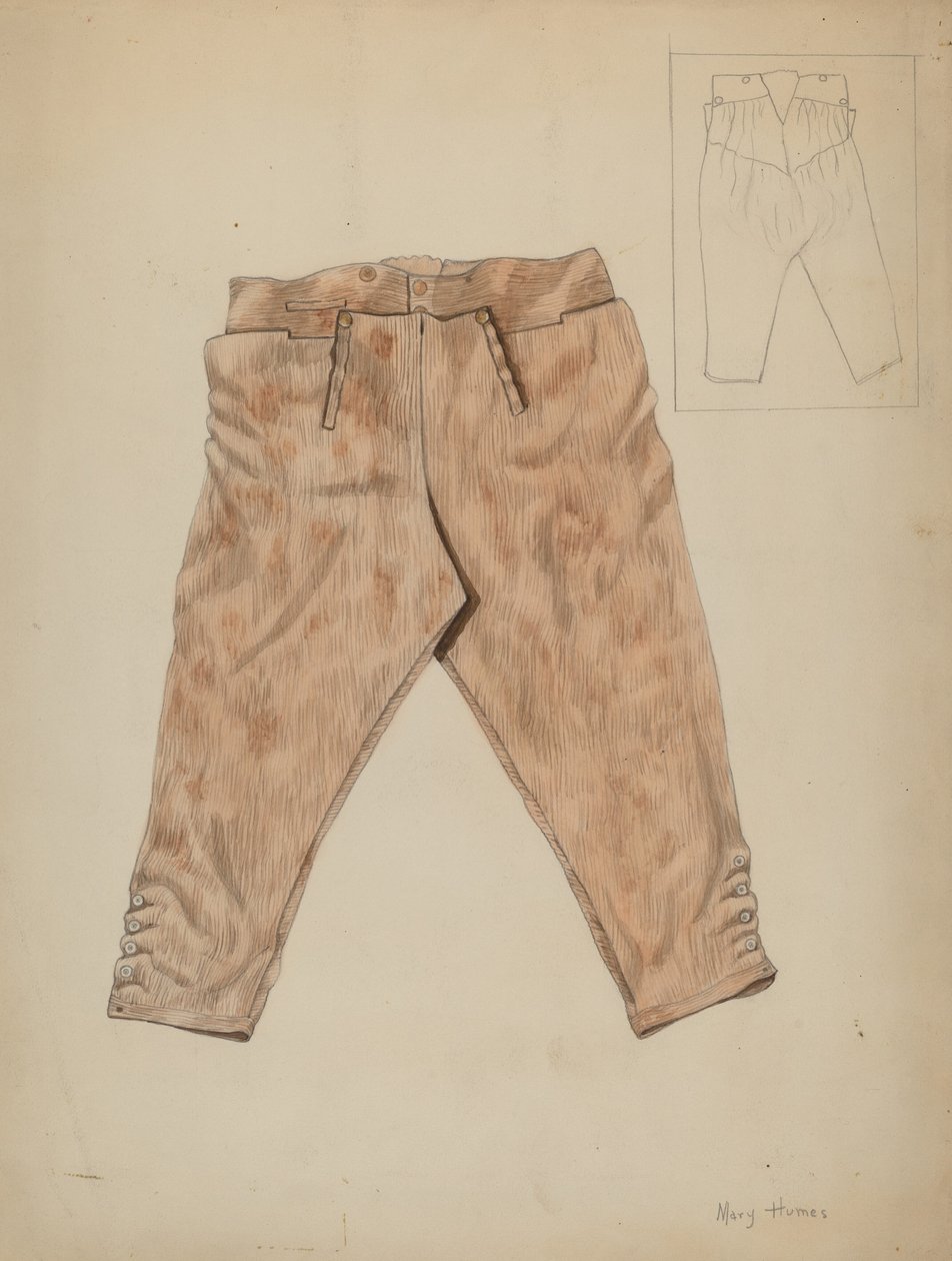 Jagtbukser, ca. 1936. af Mary E Humes