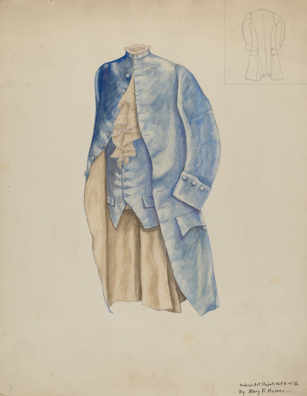 Herrefrakke og vest, ca. 1937. af Mary E Humes