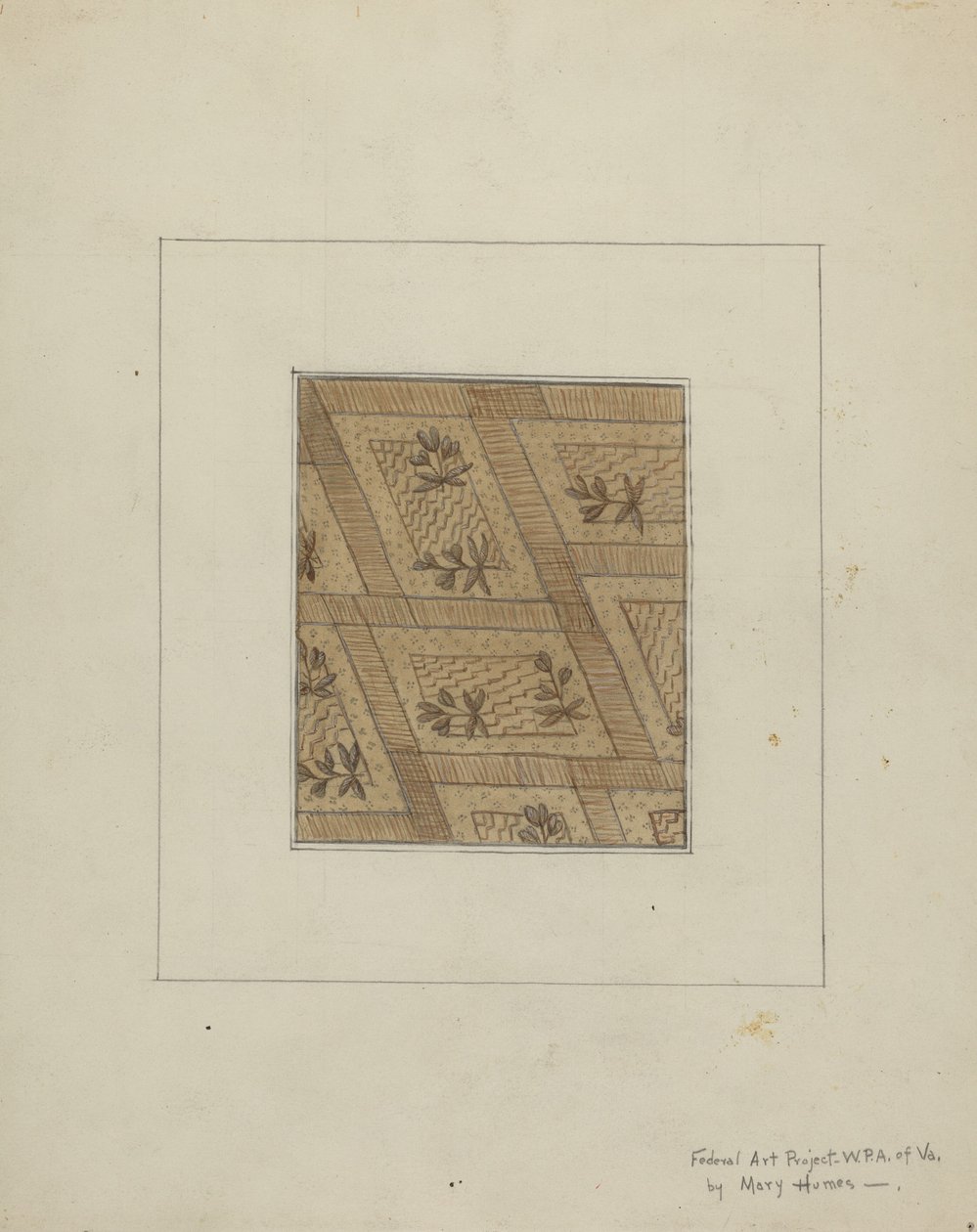 Materiale fra Kjole, ca. 1937. af Mary E Humes
