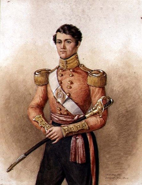 Portræt af major Charles Hamilton Wake (død 1871) 34th Native Indian Infantry af Mary Ellen Best