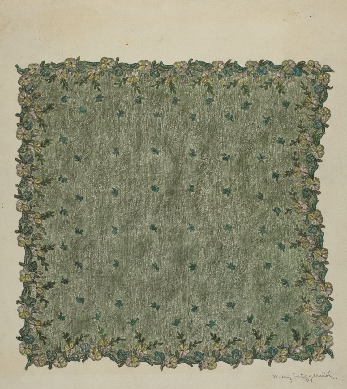 Aftenlommetørklæde, 19351942. af Mary Fitzgerald