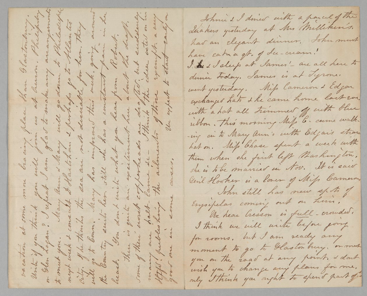 Brev fra Mary Jane Hale Welles til Gideon Welles, 15. august 1863. af Mary Hale