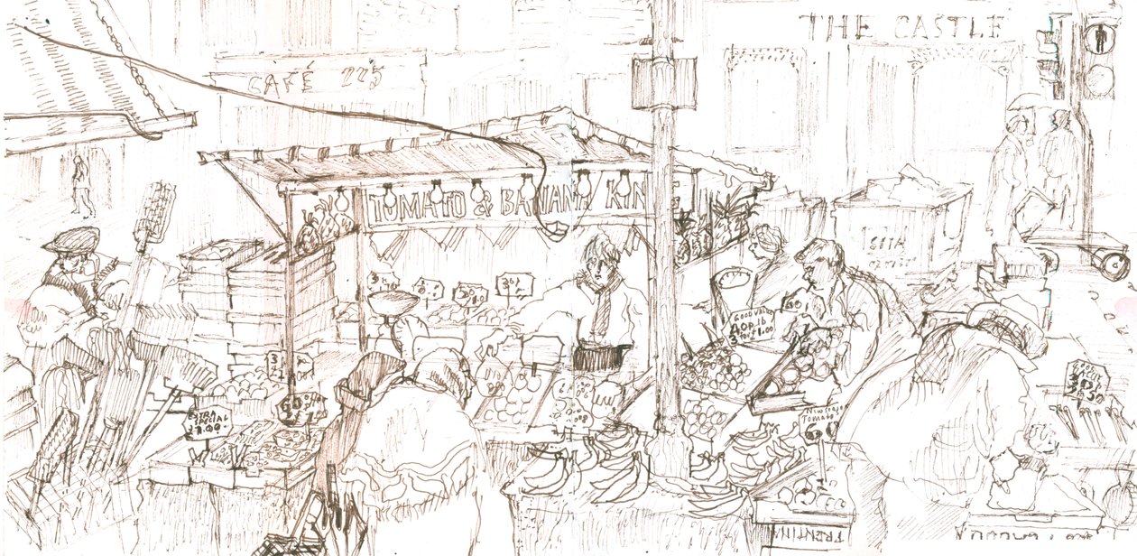 Portobello marked, 2006 (pen og blæk) af Mary Kuper