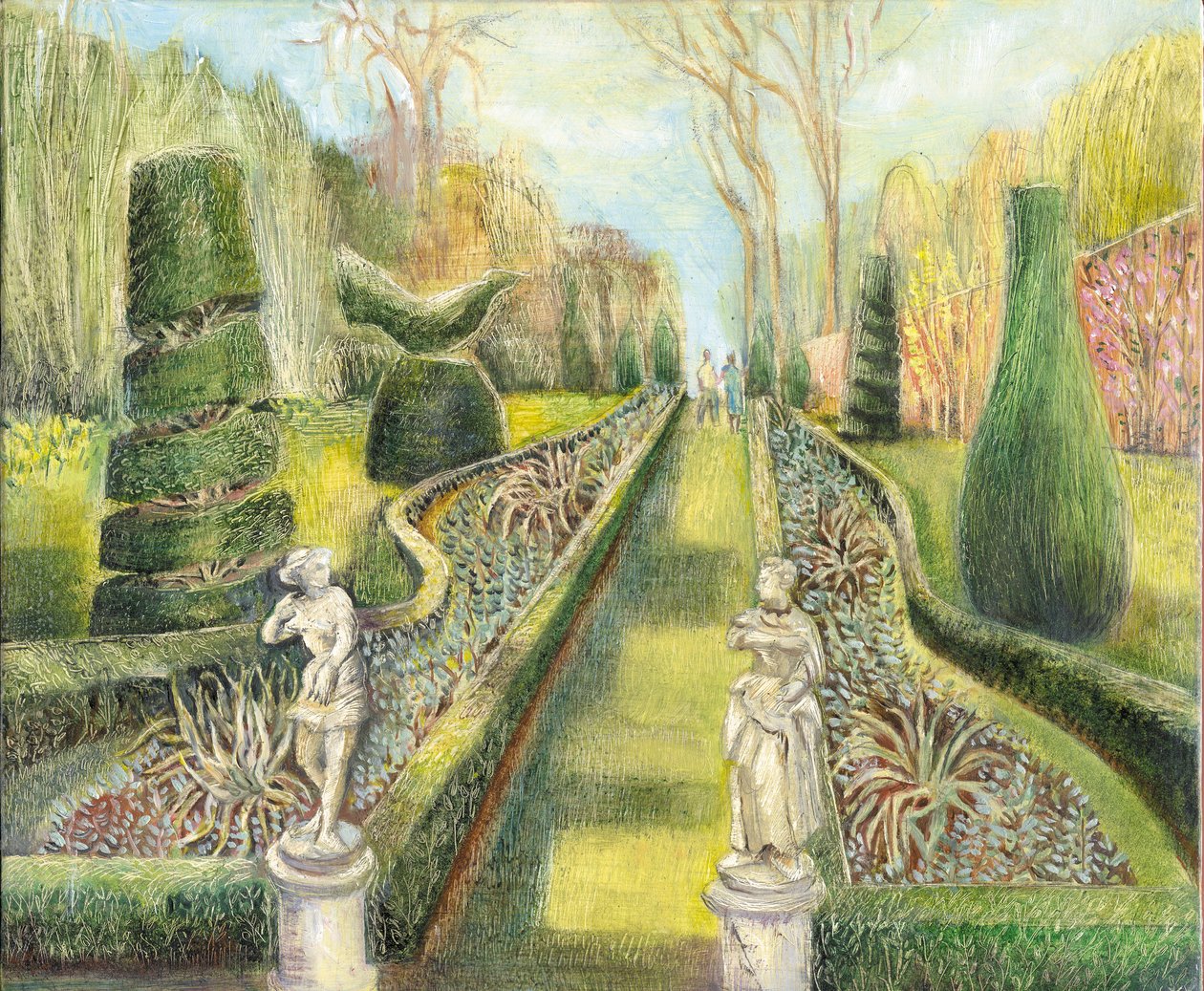 Den lange have, Cliveden, statuer, 2002 af Mary Kuper