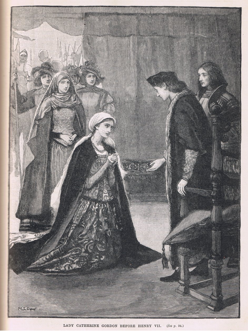 Lady Catherine Gordon før Henry VII 1497 af Mary L. Gow