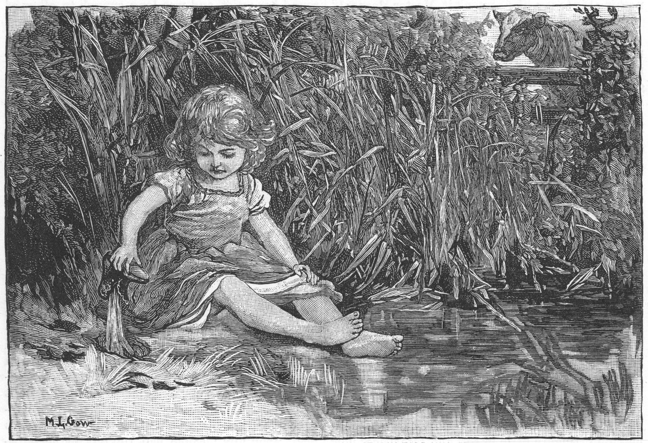 Scene fra Silas Marner af George Eliot, 1882 af Mary L Gow