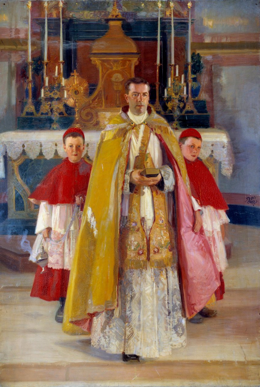 Portræt af Abbé Toussaint, maleri af Mary Mac Monnies (1858-1946). Vernon, Poulain-museet af Mary Louise MacMonnies