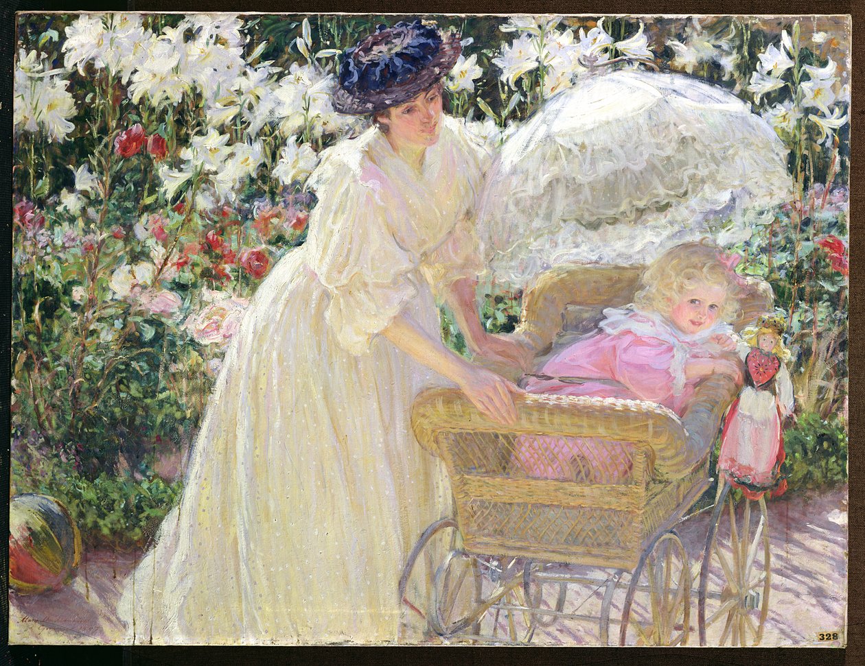 Roser og liljer af Mary Louise MacMonnies