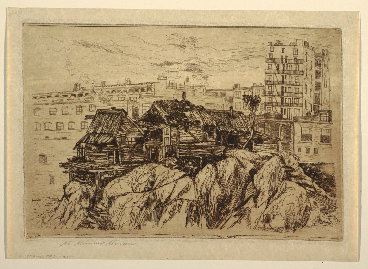 The Cliff Dwellers of New York af Mary Nimmo Moran
