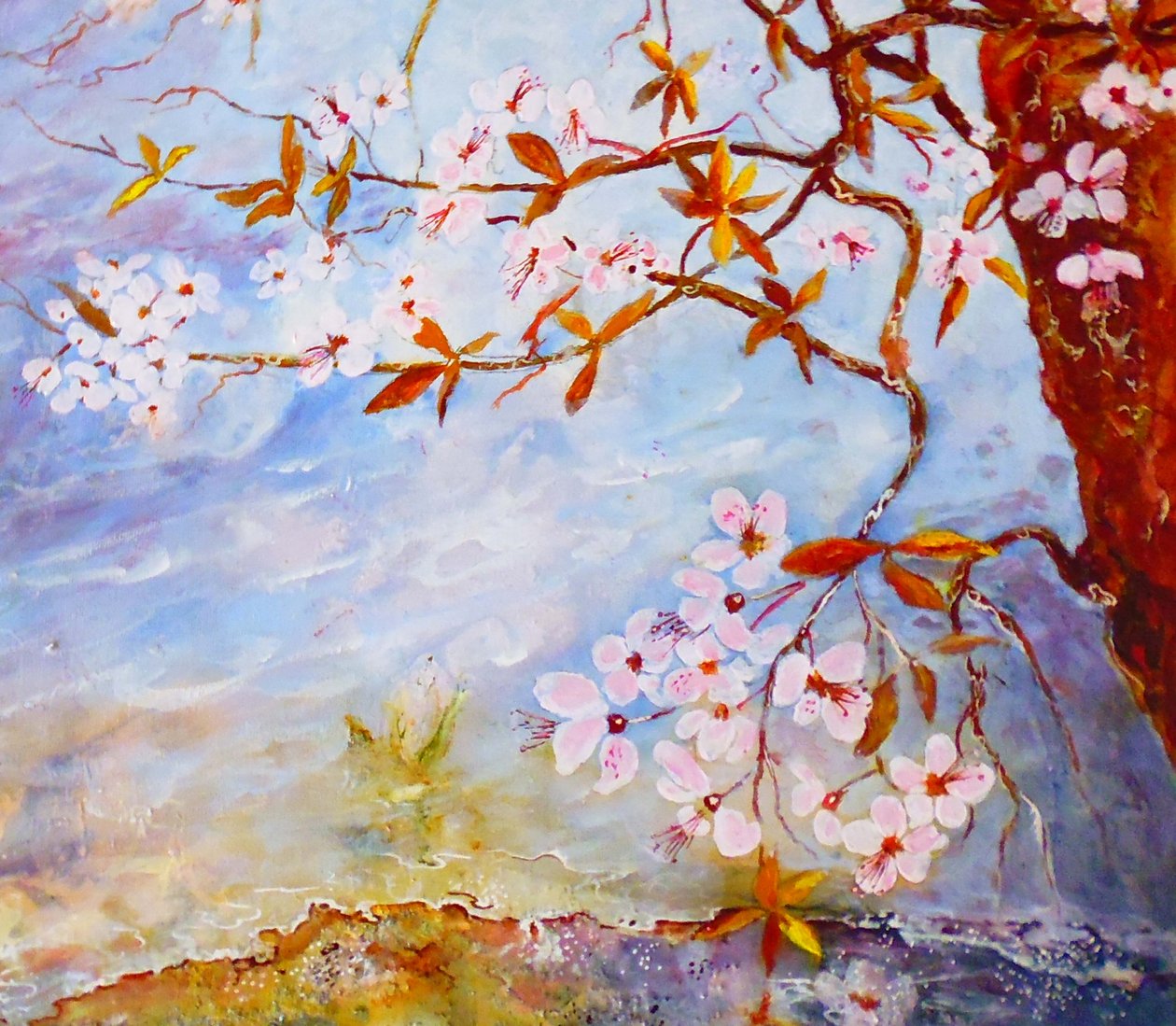 blomstrer ved vandet af Mary Smith