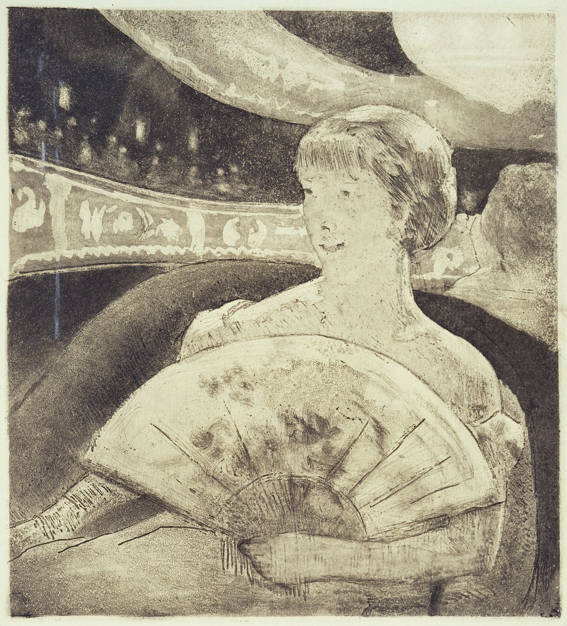 I operaen (akvatinte-ætsning) af Mary Stevenson Cassatt