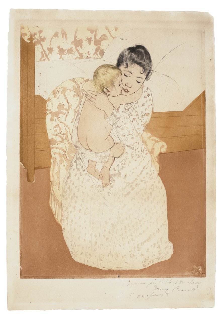 Moderens kærtegn af Mary Stevenson Cassatt