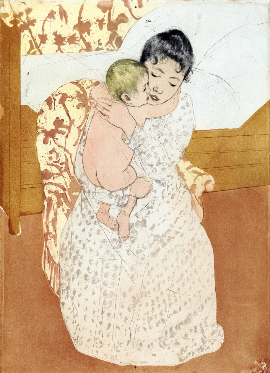 Moderkærtegn 1891;af Mary Cassatt af Mary Stevenson Cassatt