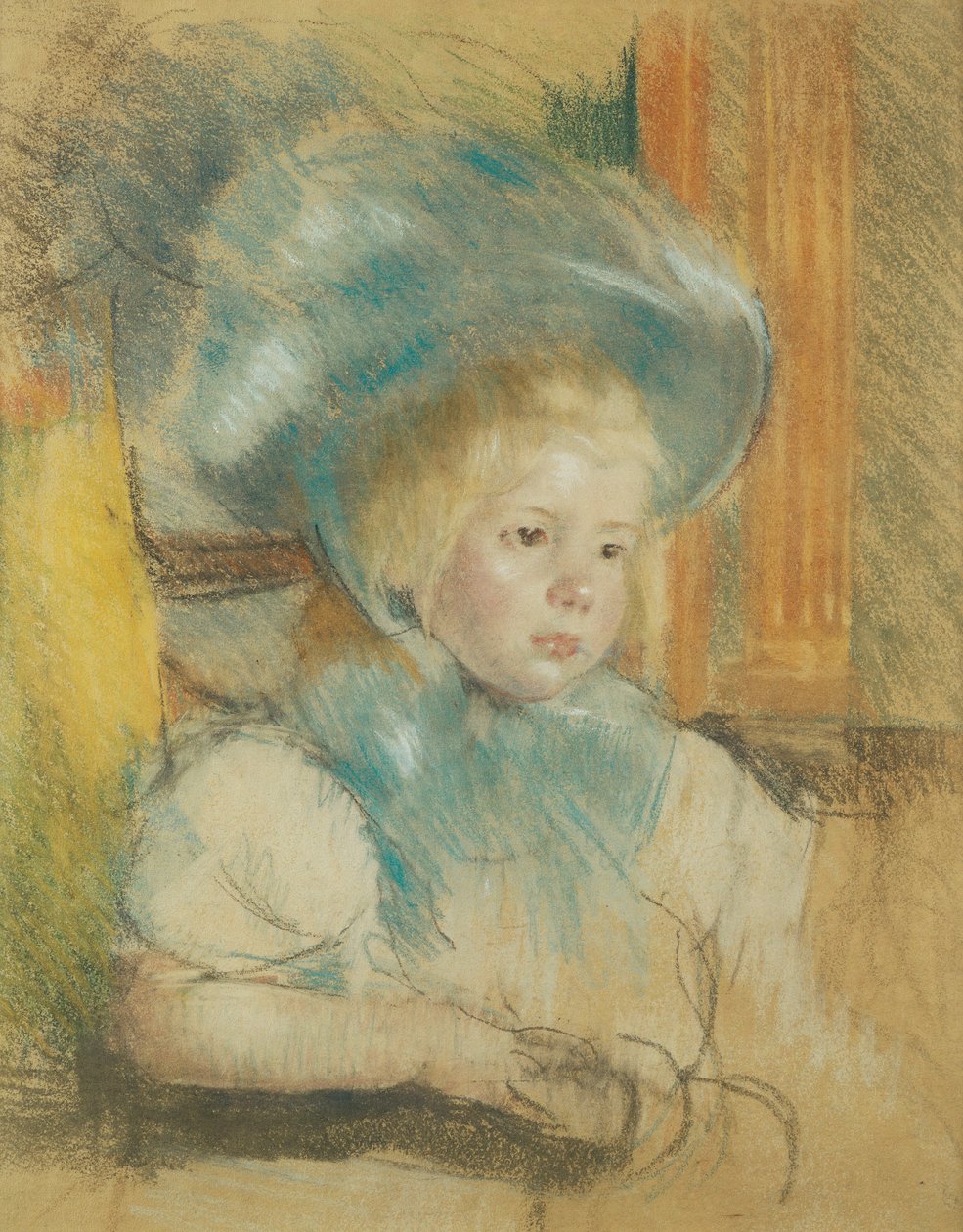 Simone i en Plumed Hat, ca. 1903 af Mary Cassatt
