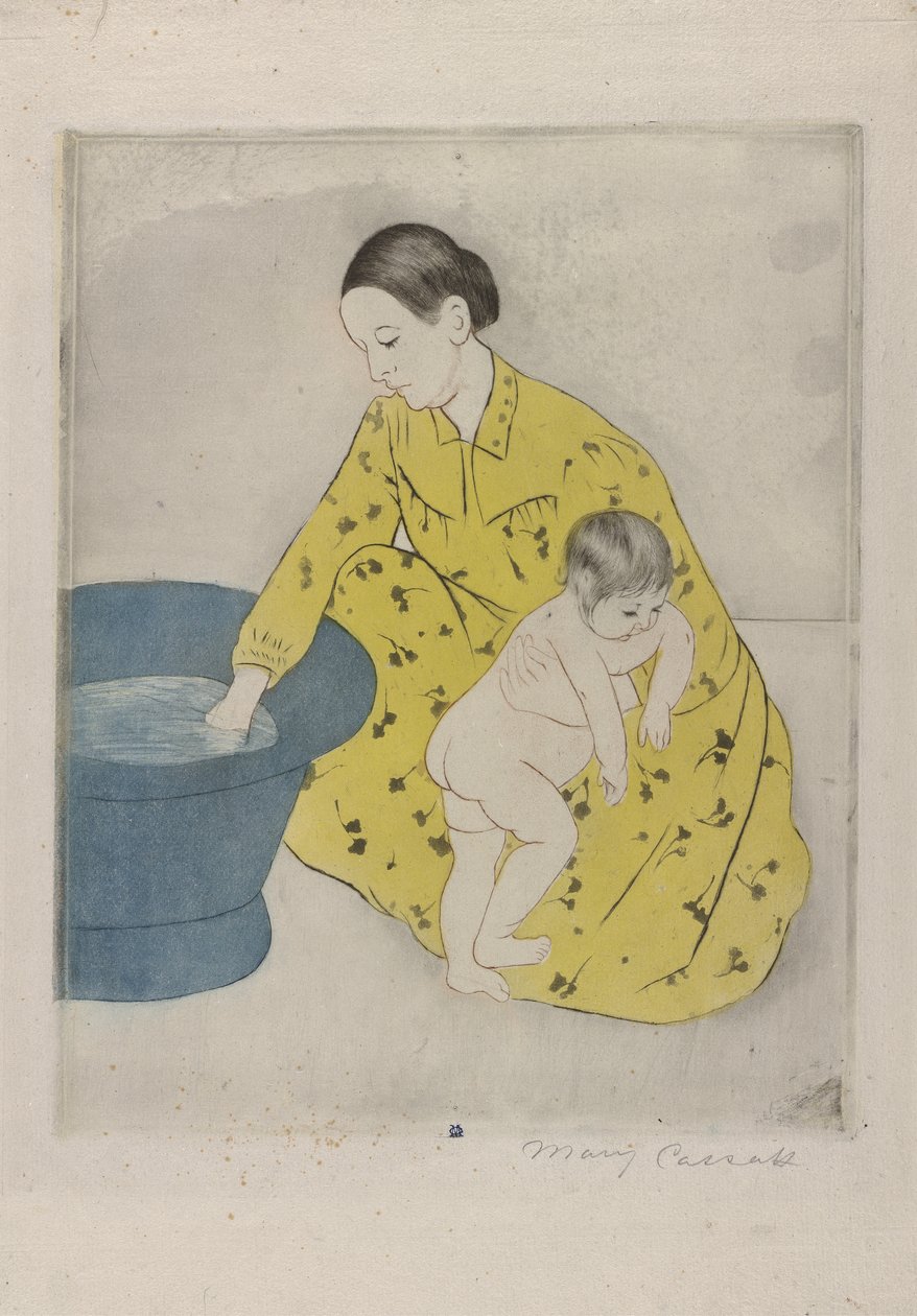 Badet, 1890-91 af Mary Cassatt