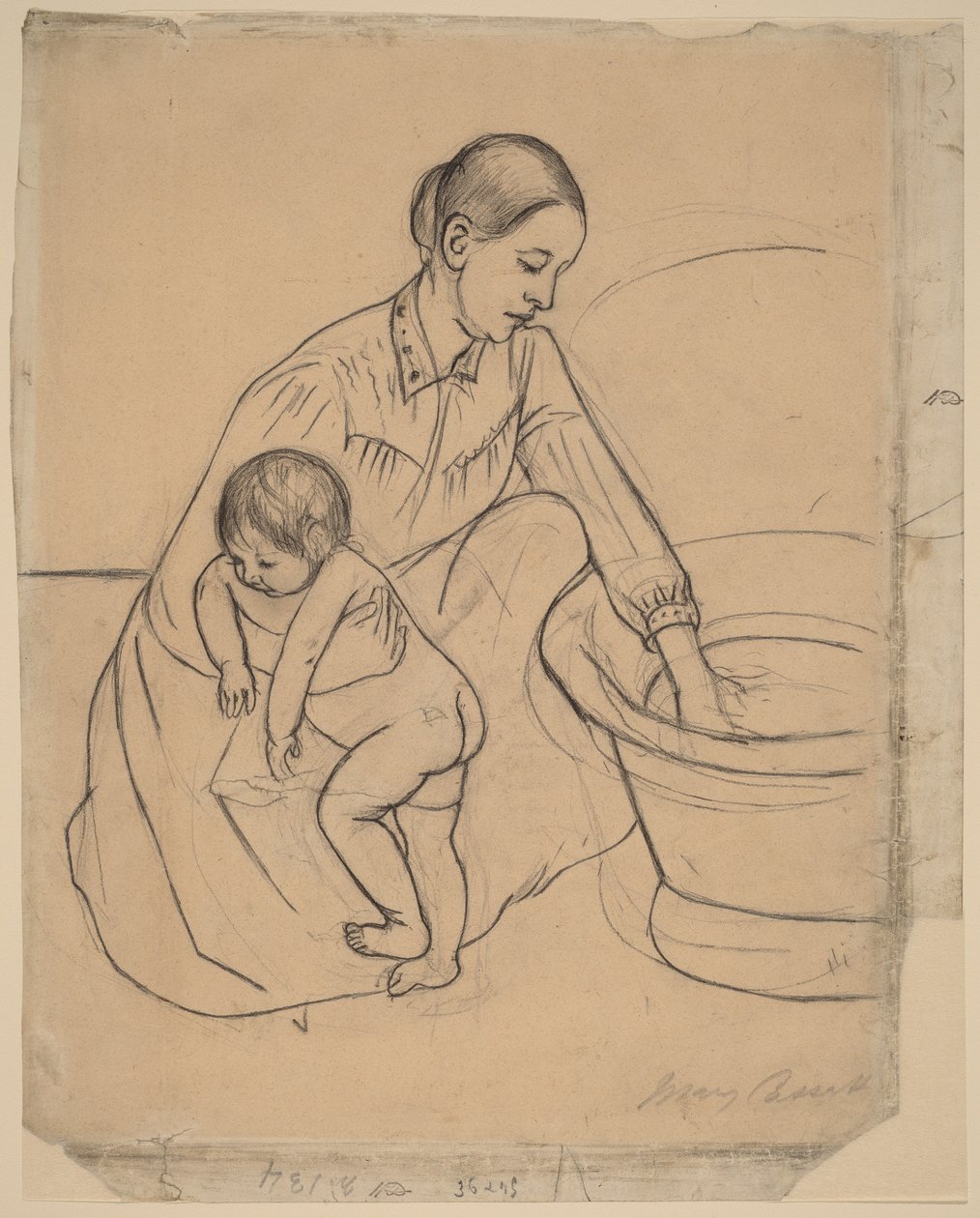 Badet [recto] af Mary Stevenson Cassatt