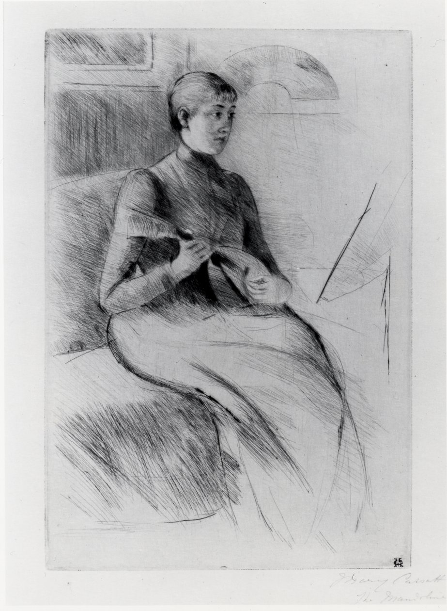 Mandolinspilleren af Mary Stevenson Cassatt
