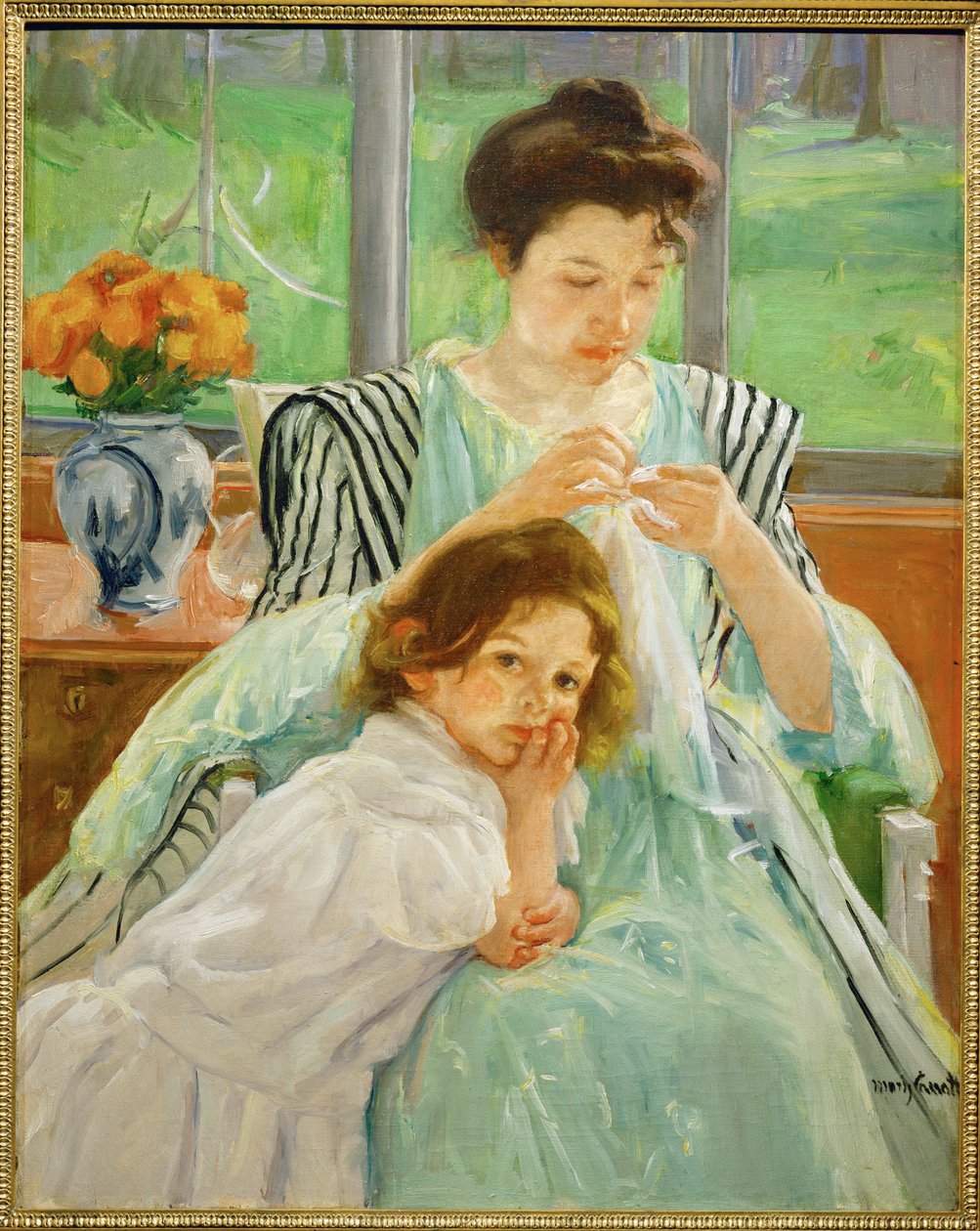 Ung mor syr (maleri på lærred) af Mary Stevenson Cassatt